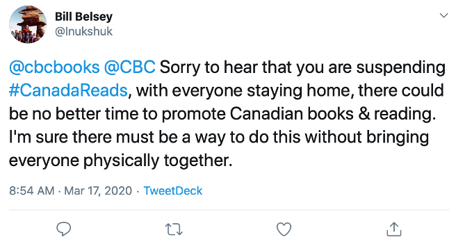 Canadians respond to the postponement of Canada Reads